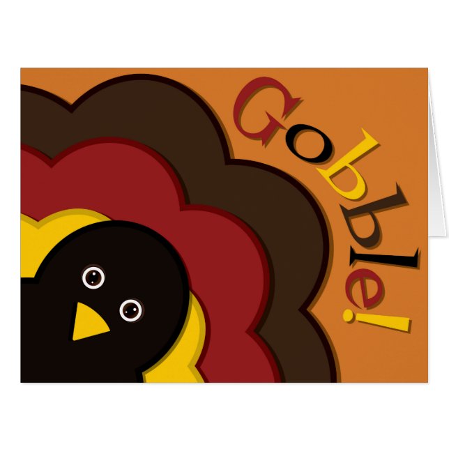 Erntedank versteckt Truthahn (Vorderseite (Horizontal))