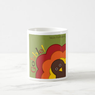 Erntedank versteckt Truthahn Kaffeetasse
