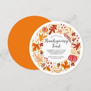 Erntedank von Herbstleaf Wreath Einladung