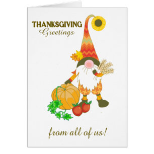 Erntedank von uns allen Niedlich Gnome und Pumpkin
