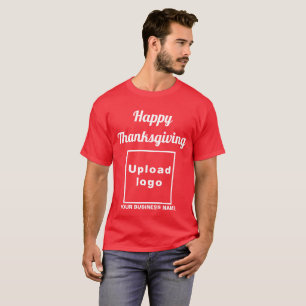 Erntedank von Unternehmen Gruß auf roten T - Shirt