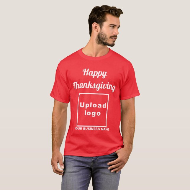 Erntedank von Unternehmen Gruß auf roten T - Shirt (Vorne ganz)