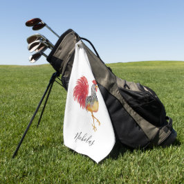 Erntedank Wasserfarbenkürbis Personalisiert Golfhandtuch