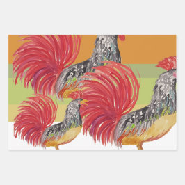 Erntedank Wasserfarbenroster Handgemalt Geschenkpapier Set