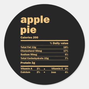 Erntedank Weihnachten Apple Pie Ernährung Fakten Runder Aufkleber