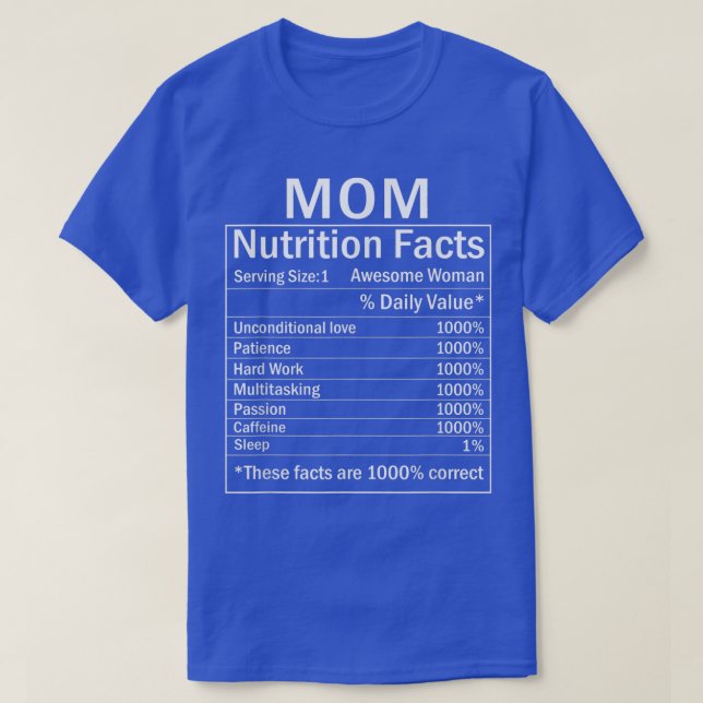 Erntedank Weihnachten Funny Mama Ernährung Fakten  T-Shirt (Design vorne)