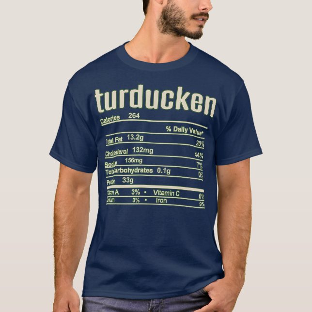 Erntedank Weihnachten Turducken Ernährung Fakt T-Shirt (Vorderseite)