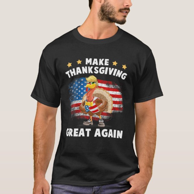 Erntedank wieder groß machen Trump Türkei Witz 2 T-Shirt (Vorderseite)