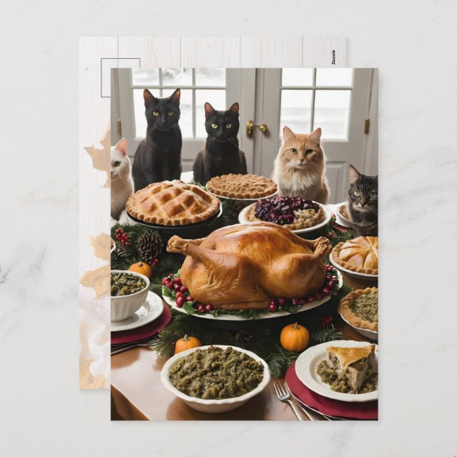 Erntedank Willkommen Feiertagspostkarte (Vorne/Hinten)