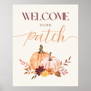 Erntedank "Willkommen in unserem Patch" Mauer Art Poster