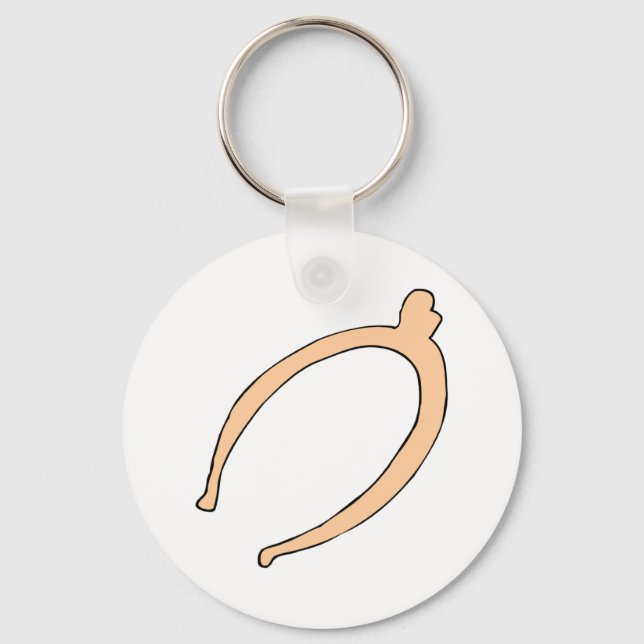 Erntedank Wishbone Schlüsselanhänger (Vorderseite)