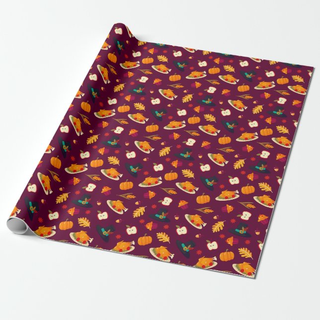 Erntedank Wrapping Paper Geschenkpapier (Ungerollt)