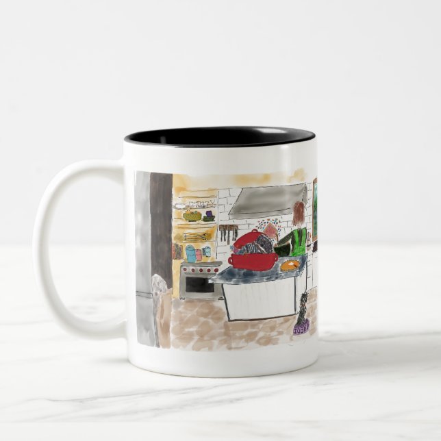 Erntedank Zweifarbige Tasse (Links)
