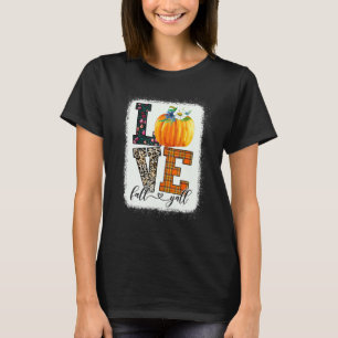 Erntedankend Pumpkin Leopard Print Fall Liebe Fall T-Shirt