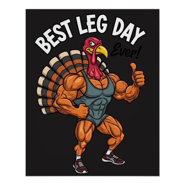Erntedankfest Beintraining Glänzendes Poster (Vorderseite)
