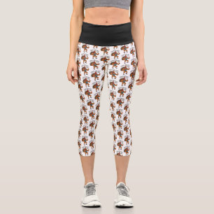 Erntedankfest Beintraining Hochtaillierte Caprihos Capri Leggings