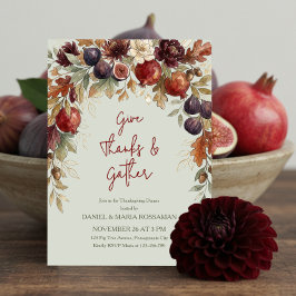 Erntedankfest Botanischer Thanksgiving-Dinner Einladung