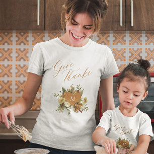 Erntedankfest Dankeschrift Herbstlaub T-Shirt