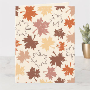 Erntedankfest-Design, natürliche Herbstblätter Karte