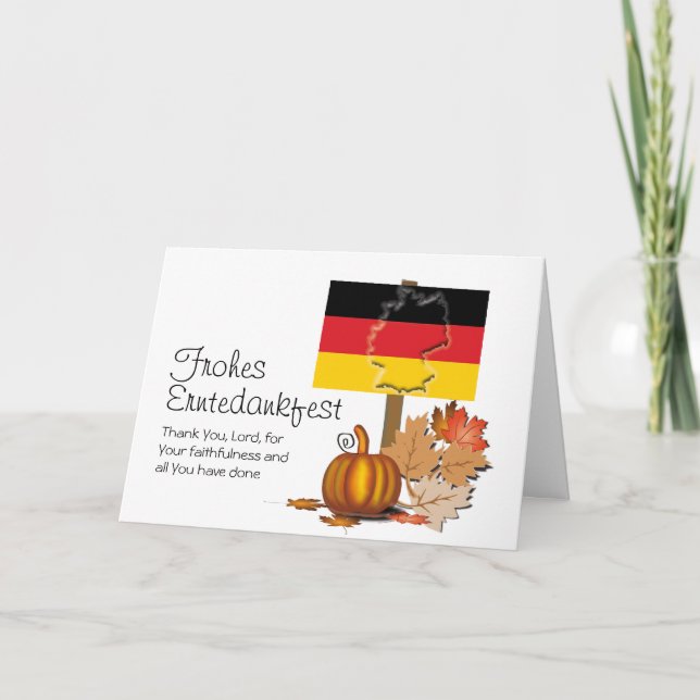 Erntedankfest | Deutscher ERNTEDANK Feiertagskarte (Vorderseite)
