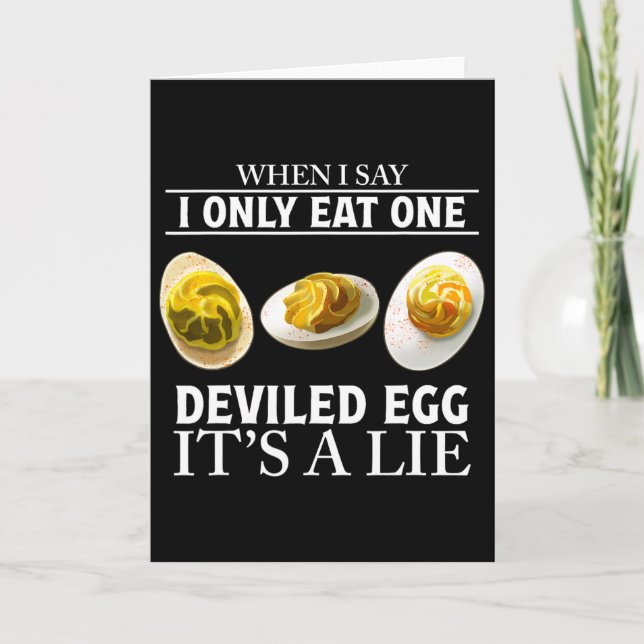 Erntedankfest Deviled Eggs Essen Lustige Sprüche S Karte (Vorderseite)
