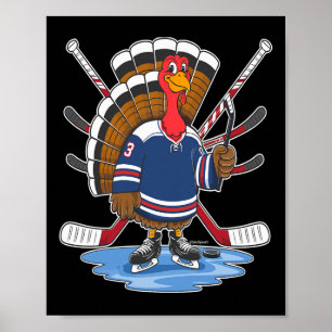 Erntedankfest-Eishockey-Turkey-Day-Sport-Männer-Ju Poster