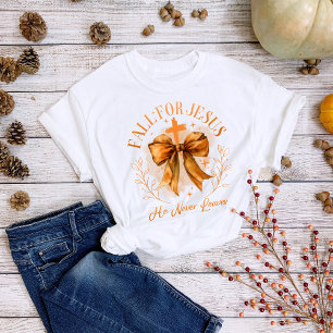 Erntedankfest Fall für Jesus Er Verlässt Niemals Tri-Blend Shirt