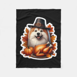 Erntedankfest Finnischer Lapphund-Hundebesitzer-Ma Fleecedecke