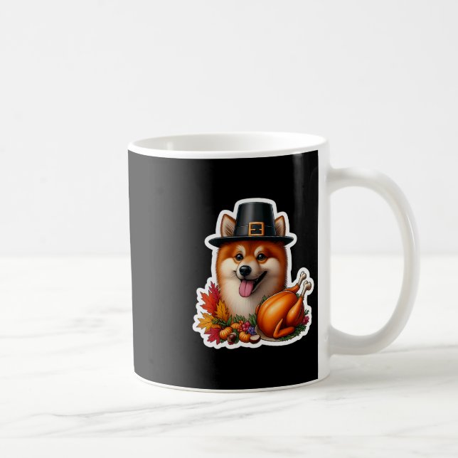 Erntedankfest Finnish Spitz Hundebesitzer Mutter V Kaffeetasse (Rechts)