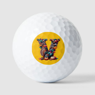 Erntedankfest-Geschenk im Stil des Buchstabens V Golfball