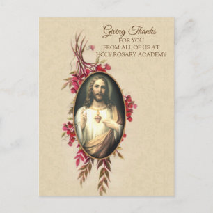 Erntedankfest Heiliges Herz Jesu Herbstblumen Postkarte