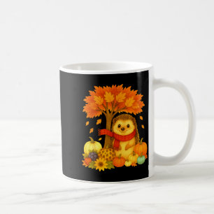 Erntedankfest Herbst Igel Blattfall Baum Kaffeetasse