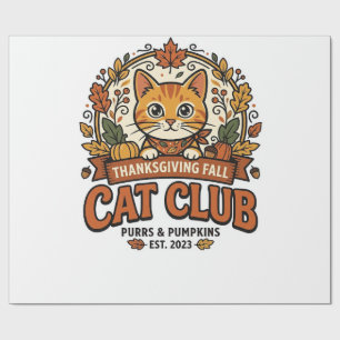Erntedankfest Herbst Katze Katzenliebhaber Geschen Geschenkpapier