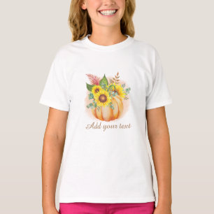 Erntedankfest Herbst Kürbisse und Sonnenblume T-Shirt
