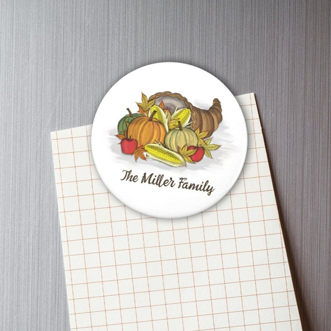 Erntedankfest Herbstlicher Ernte Gemüse Magnet (Von Creator hochgeladen)