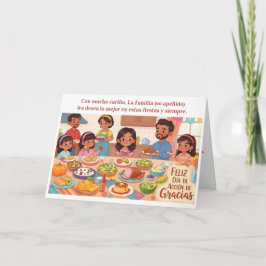 Erntedankfest - Hispanische Familie Karte