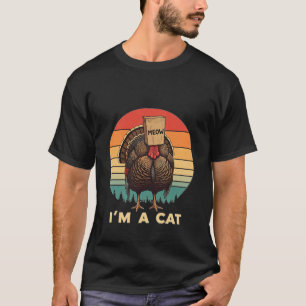 Erntedankfest Katze Miauw-fectLustiger Truthahn Fa T-Shirt