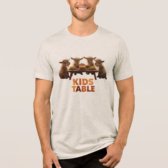 Erntedankfest: Kindertisch Tri-Blend Shirt (Vorderseite)