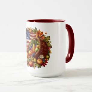 Erntedankfest-Kranz aus Truthahn USA/Amerikanisch Tasse