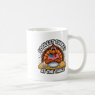 Erntedankfest Kühlster Truthahn auf dem Tisch Than Kaffeetasse