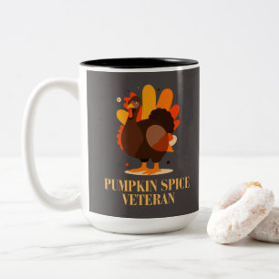 Erntedankfest Kürbis Gewürz Veteran Zweifarbige Tasse