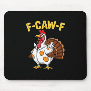Erntedankfest Lustiges Huhn als Truthahn verkleide Mousepad