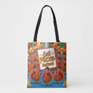 Erntedankfest mit Pizza statt Truthahn Tasche