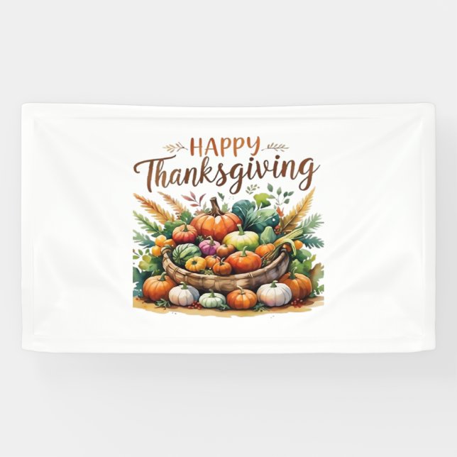 Erntedankfest mit Pumpkins Banner (Horizontal)