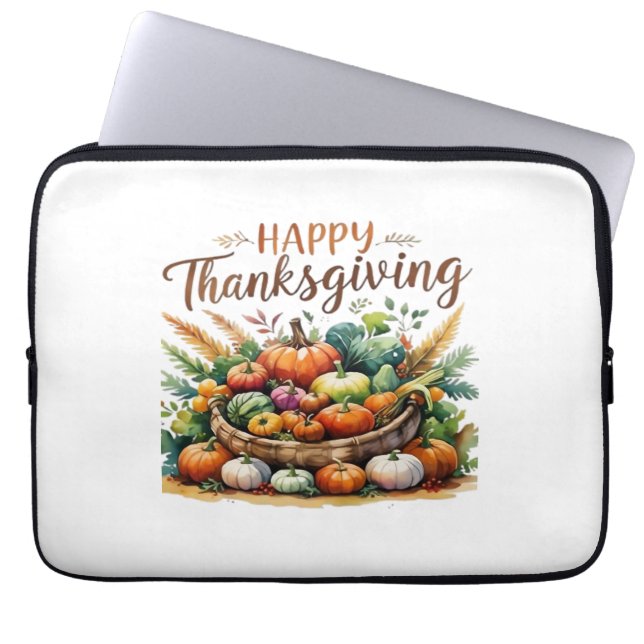 Erntedankfest mit Pumpkins Laptopschutzhülle (Vorderseite)