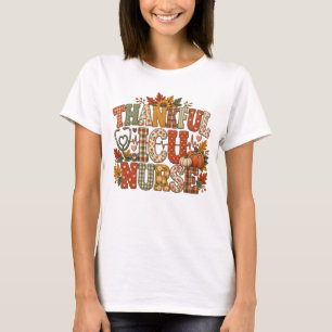 Erntedankfest-Nurse-Shirt, dankbare ICU-Krankensch T-Shirt