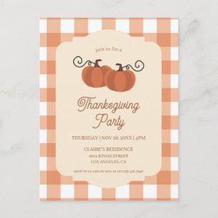 Erntedankfest-Party Friendsgiving-Dinner Postkarte
