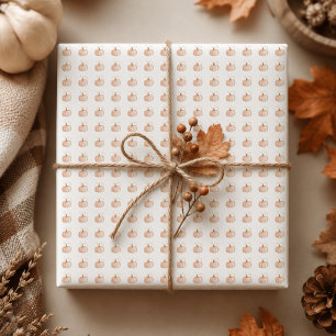 Erntedankfest – Pastell-Kürbis-Herbst-Design Geschenkpapier