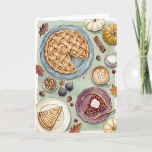 Erntedankfest Pie Kuchen Geschenk Herbst Karte