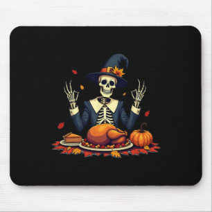 Erntedankfest Pilger Lustiges Skelett Fest Ernte H Mousepad